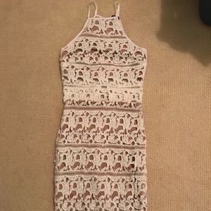 White two piece lace dress